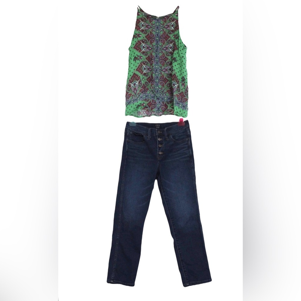 J. Crew Vintage High Rise Button Fly jeans Dark Wash Women's Size 25